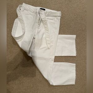 Vervet white crop jeans with tie